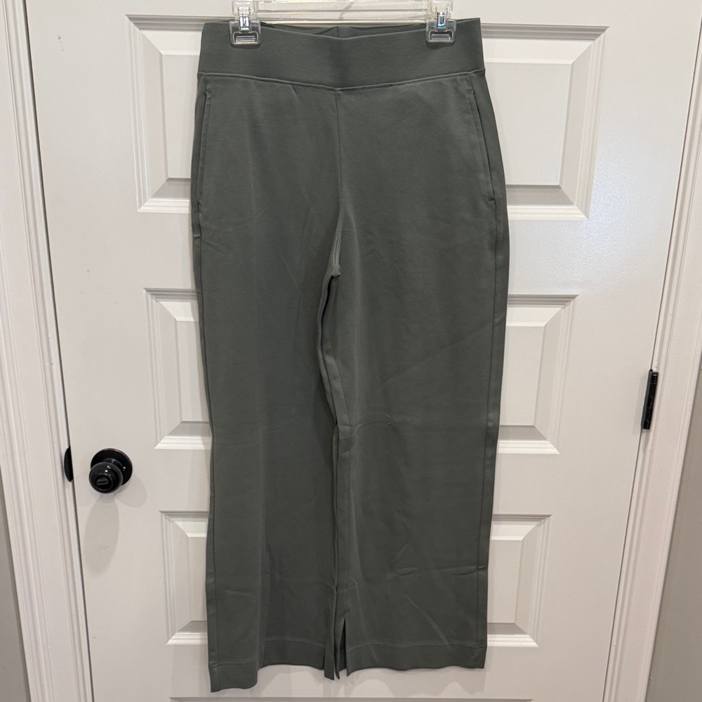 Olive Green Straight-Leg Pants